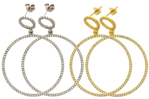 Sterling silver 925 Circular Drop Earrings