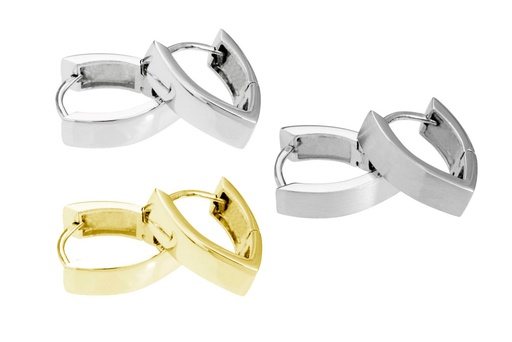 Sterling silver "v" earring