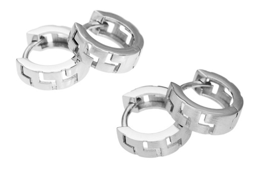 Pendiente plata 925 aro calado dibujo 