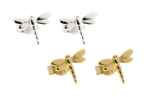 Silver 925 dragon fly earring