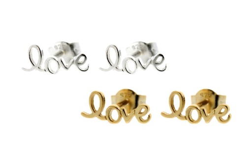 Silver 925 love earring