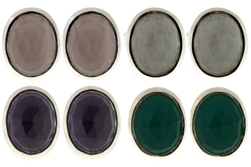 Silver 925 earring semi precious stone