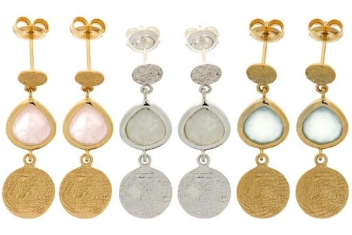 Silver 925 earring semi precious stone