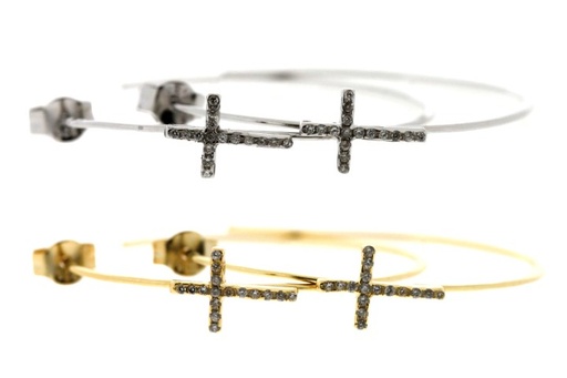 Silver 925 cross earring