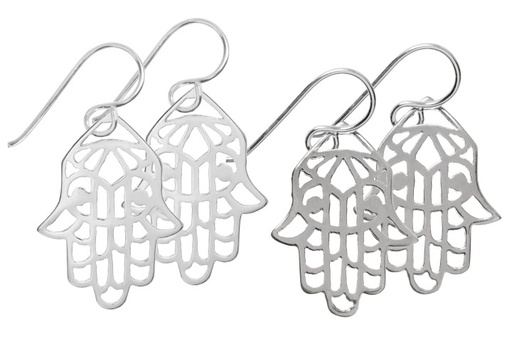 Silver 925 earring hand of fatima