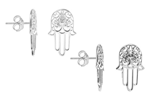 Silver 925 earring hand of fatima