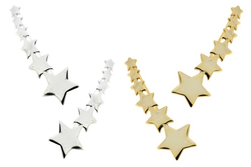 Pendiente plata 925 estrella trepador 