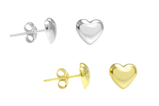 Pendiente plata 925 corazón