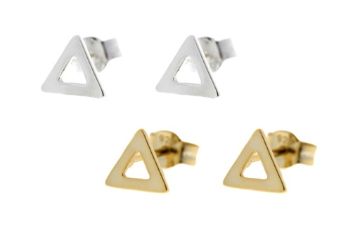 Silver 925 triangle earring
