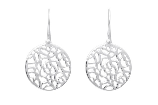 [0844200000PL] Silver 925 earring circle with pattern