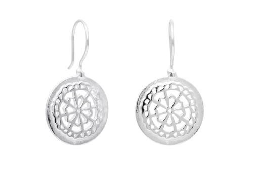 [0846500000PL] Silver 925 earring circle with pattern