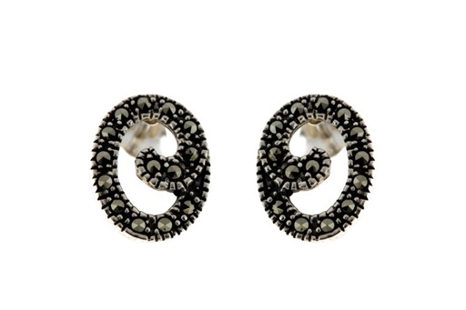 [085290006MAR] Pendiente plata 925  marquesita 