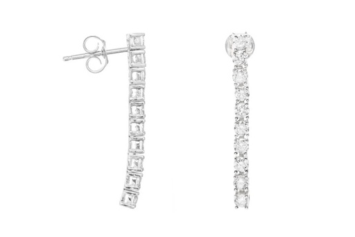 [085810251ZBL] Pendiente plata 925 riviere 10 zirconitas presion 