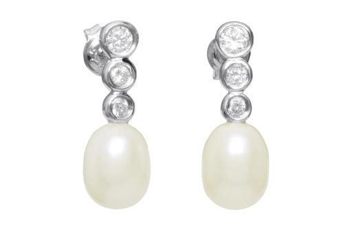 [086180001ZPB] Silver 925 pearl cz earring
