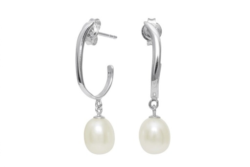 [086490001PBL] Silver 925 pearl earring