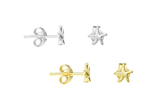 Sterling silver starfish earring