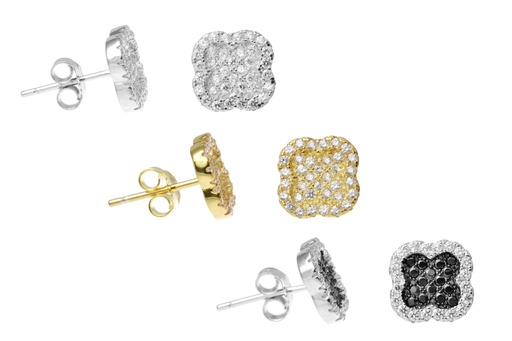 [087810002ZBL] Pendiente plata 925 cz flor