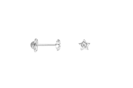 [088380001ZBL] Silver 925 star baby cz earring