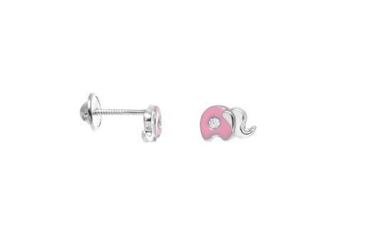 [088580001ZER] Silver 925 elephant baby cz earring
