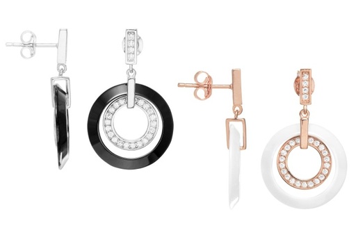 Silver 925 ceramic cz earring