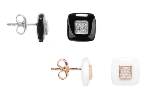 Silver 925 ceramic cz earring