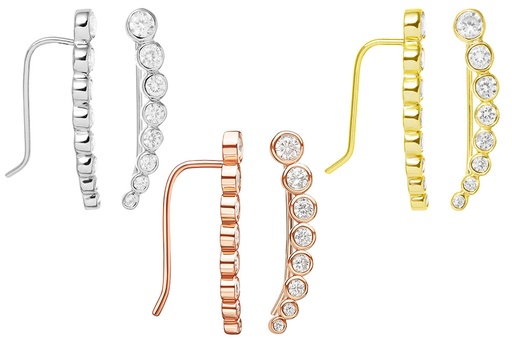 Pendiente plata 925 cz trepador