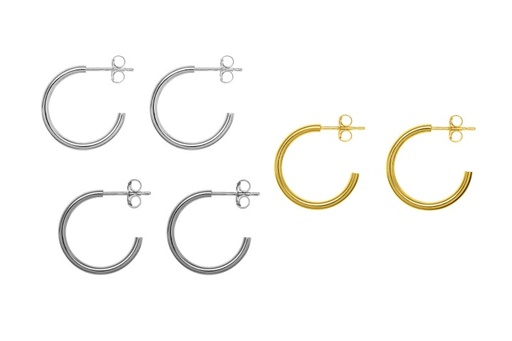 Earring hoop silver 925