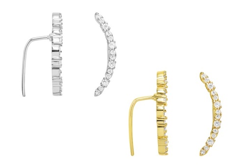 Pendiente plata 925 cz trepador 