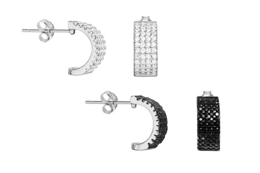 Pendiente plata 925 4 lineas cz presion 