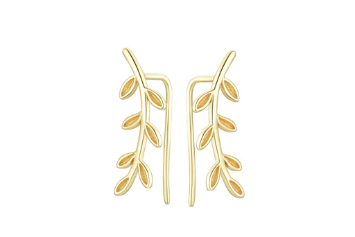 Silver 925 leaf earring