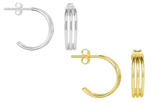 Silver 925 heart earring