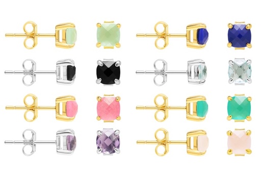 Silver 925 earring semi precious stone