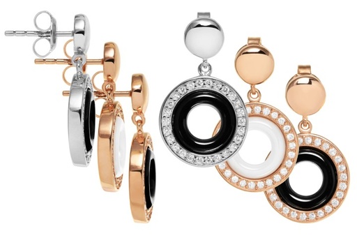 Silver 925 ceramic cz earring