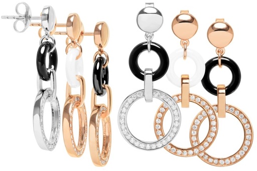 Silver 925 ceramic cz earring