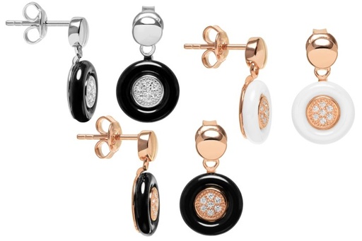 Silver 925 ceramic cz earring