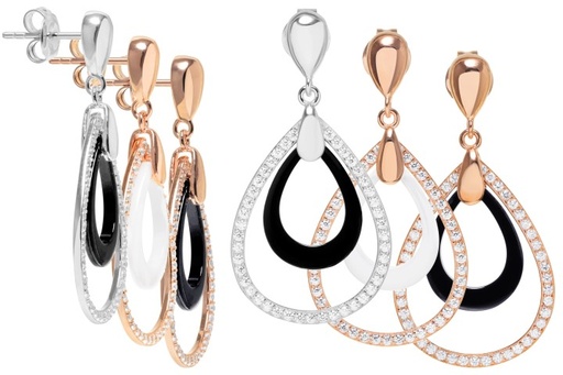 Silver 925 ceramic cz earring