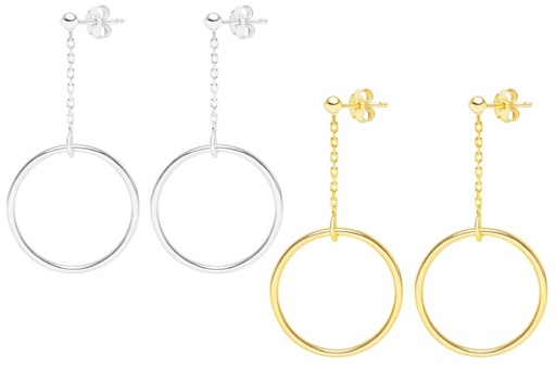 Pendiente plata 925 circulo22mm 