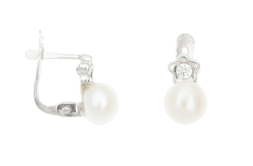 [097930001ZPB] Silver earring fresh water pearl