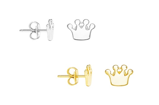 Silver 925 crown earring