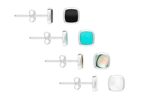 Silver 925 squared earring