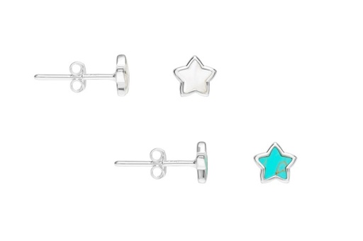 Silver 925 star earring