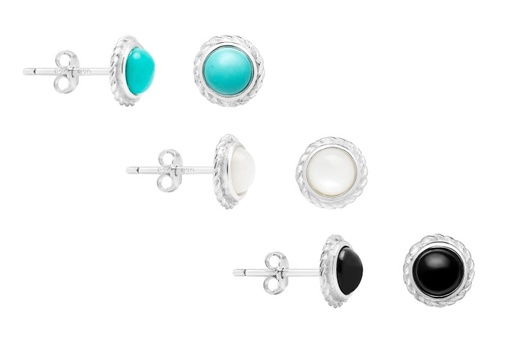 Silver 925 round earring