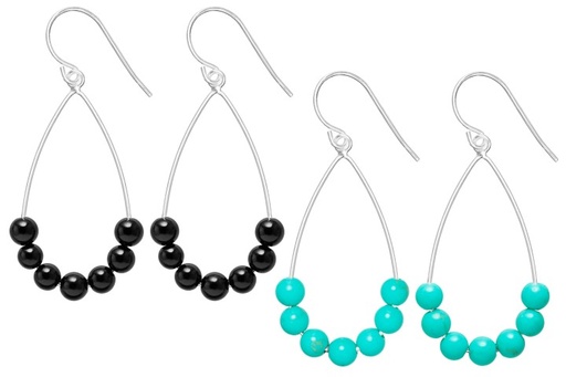 Pendiente plata 925 gancho hippie 