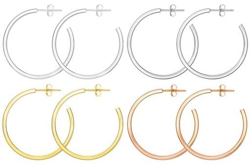 Silver 925 hoop earring