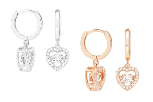 Pendiente plata 925 dancing zirconia 