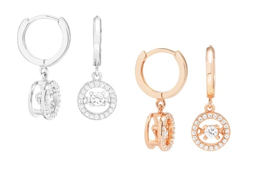 Pendiente plata 925 dancing zirconia 