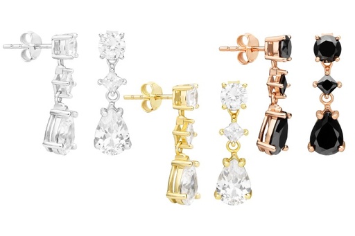 Pendiente plata 925 zirconita