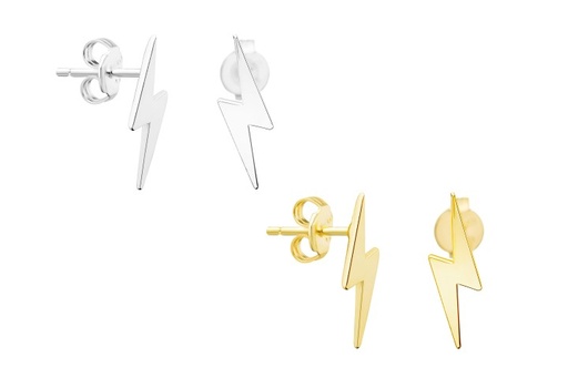 Silver 925 thunderbolt earring