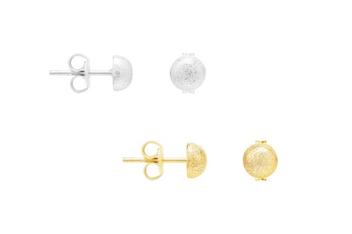 Silver 925 1/2 ball earring