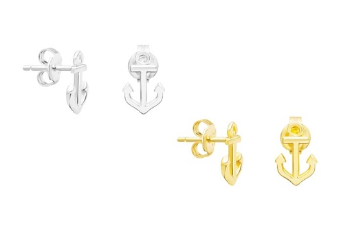 Silver 925 anchor earring